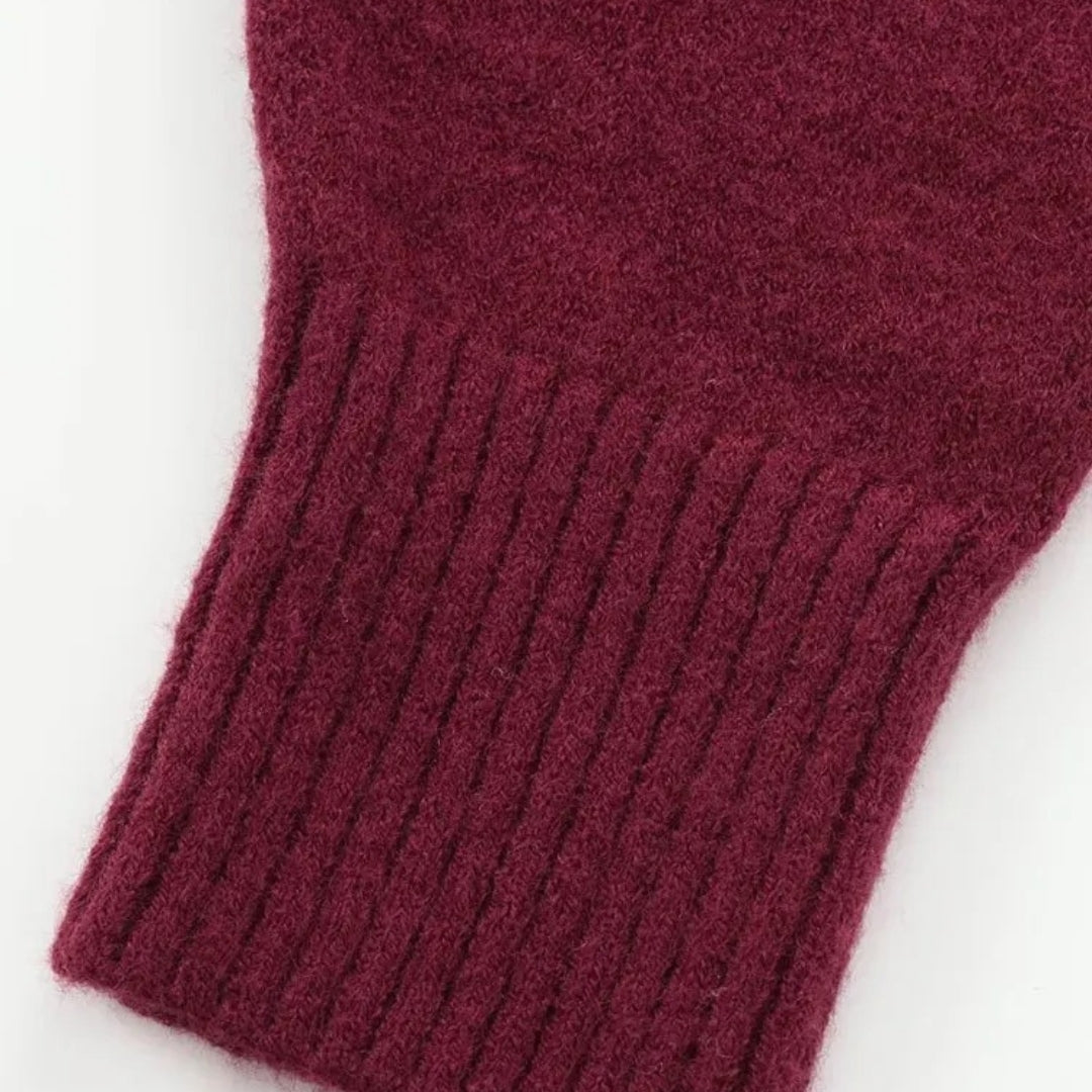 Sweter z okrągłym dekoltem – miękka dzianina