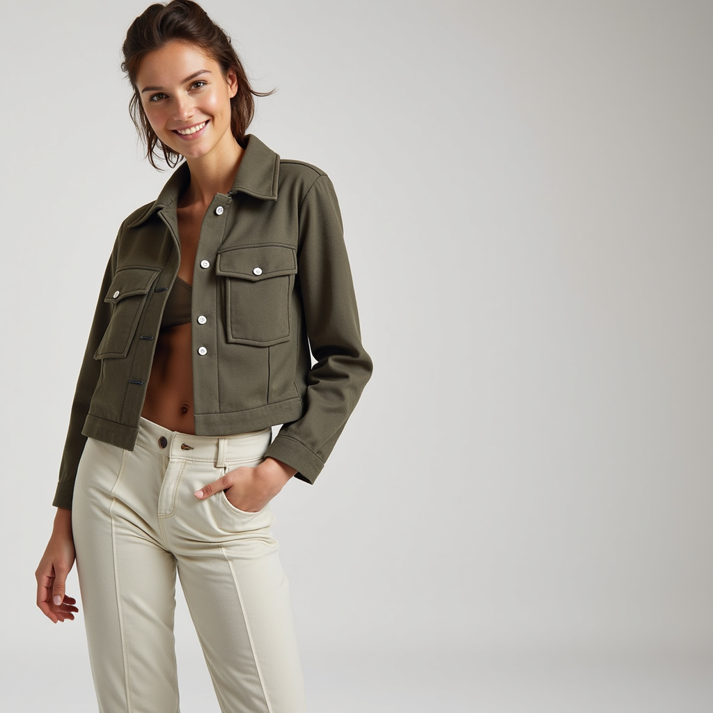 Kurtka Utility Jacket – krótka kurtka z mieszanki wełny